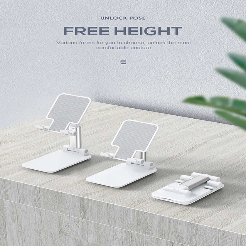 Universal Foldable Mobile & Tablet Stand | Adjustable Multi-Angle Holder