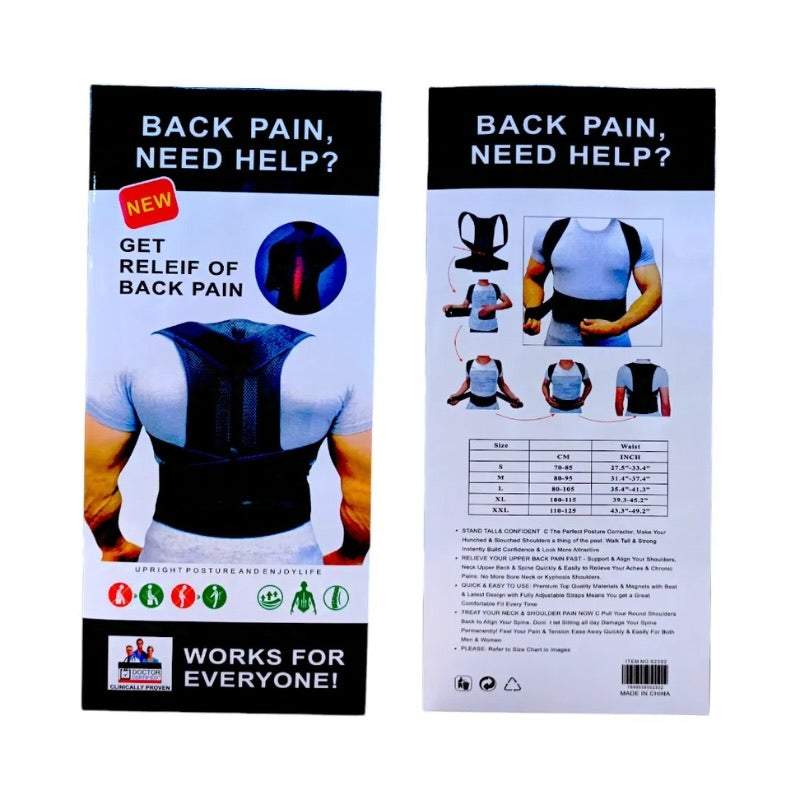 Back Pain Relief Posture Corrector Belt | Adjustable Support for Spine, Shoulder & Lumbar Alignment