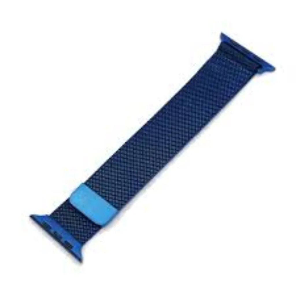Blue | Apple Watch Milanese Magnetic Loop Strap | Stainless Steel Band  | 42mm / 44mm / 45mm