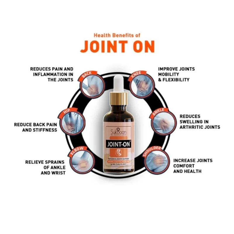 Sukoon Joint-On Essential Oil Blend | Natural Pain Relief for Joints, Knees, and Back (30ml)