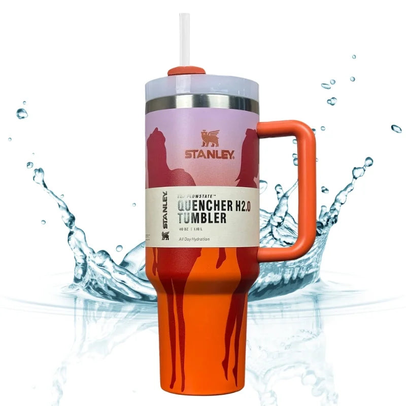 Orange Barbie Stanlay Tumbler | H2.0 Tumbler 1.18L Limited Edition Double Wall Vacuum Insulated