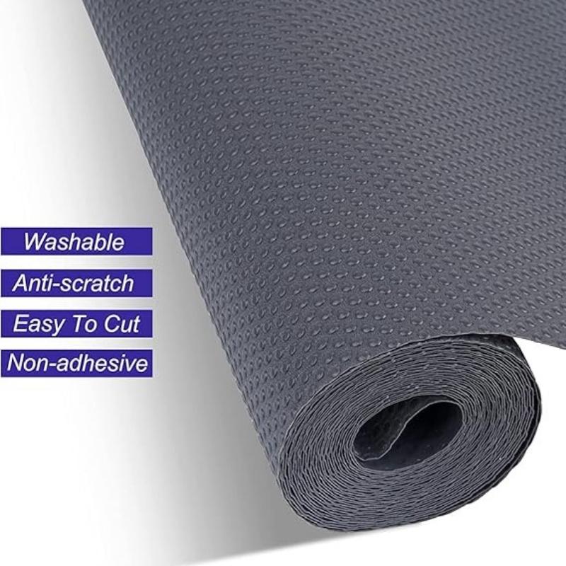 Anti-Slip Fridge & Shelf Mat | Waterproof Washable Liner for Kitchen Drawers Cabinets | Dark Grey