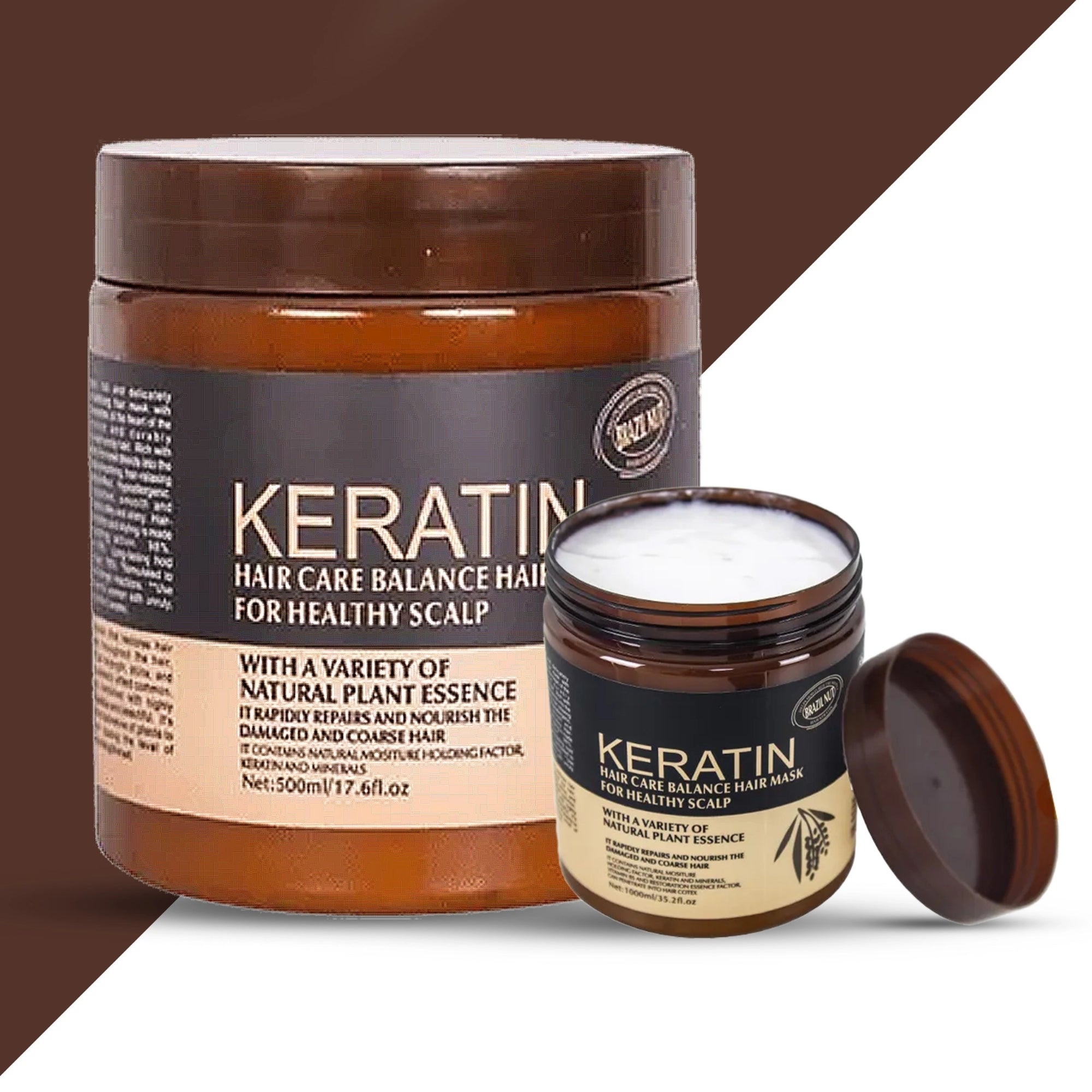 Brazil Nut Keratin Hair Mask 500ml | Nourishing, Strengthening & Smoothing Hair Treatment